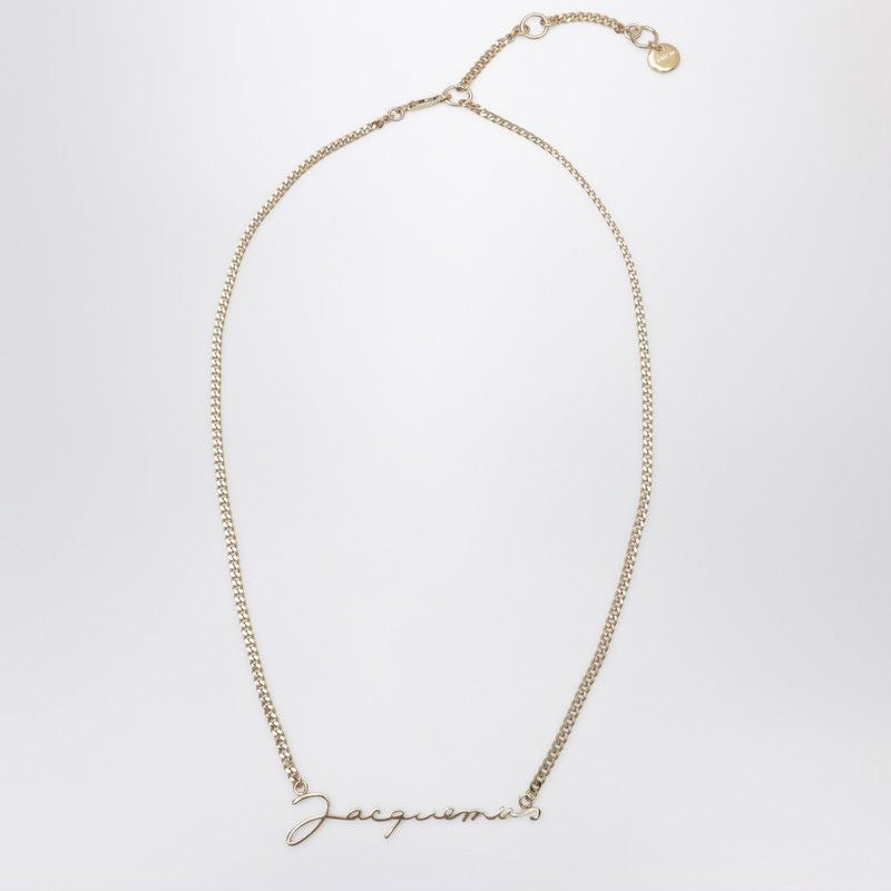 JACQUEMUS Collar Dorado Mini Handbag with Logo