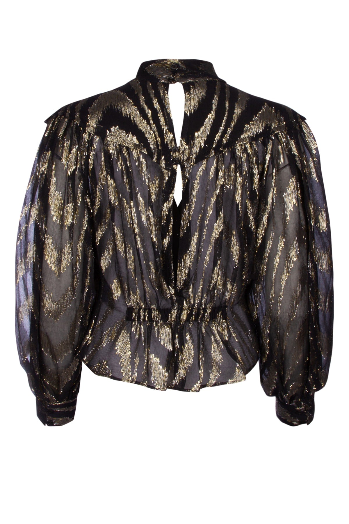 IRO Elegant Foil Print Silk Blouse