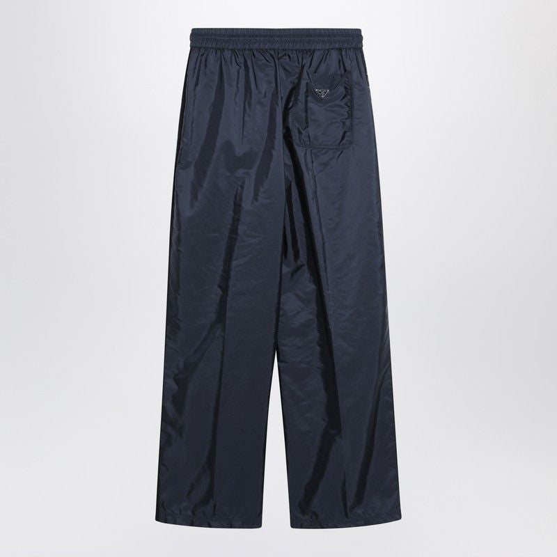 PRADA Lightweight Re-Nylon Trousers with Wide Leg for Women - FW25
