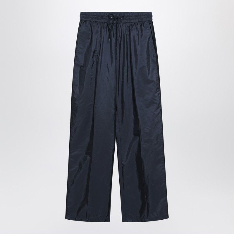 PRADA Lightweight Re-Nylon Trousers with Wide Leg for Women - FW25