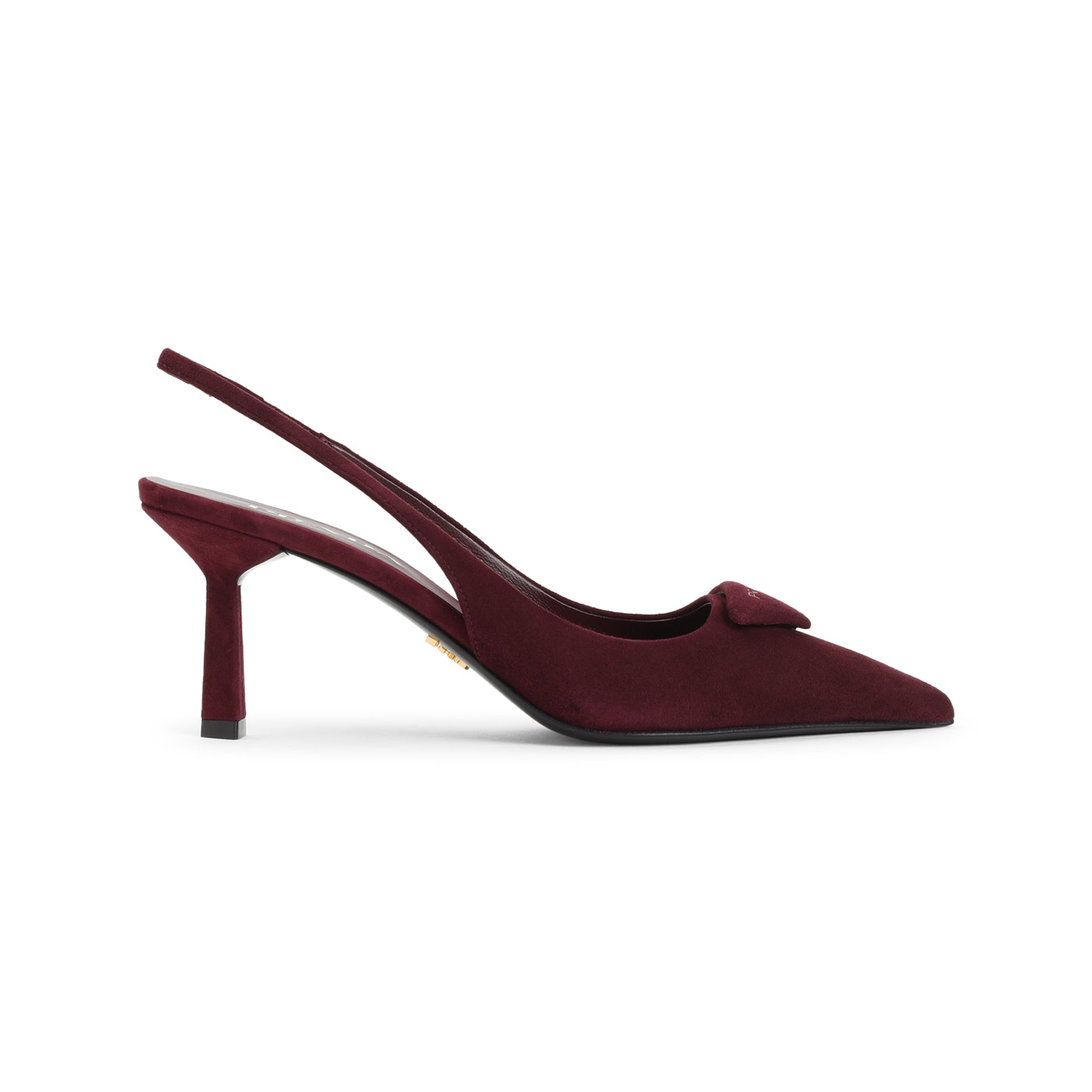 PRADA Suede Leather Pumps with 8cm Heel Height