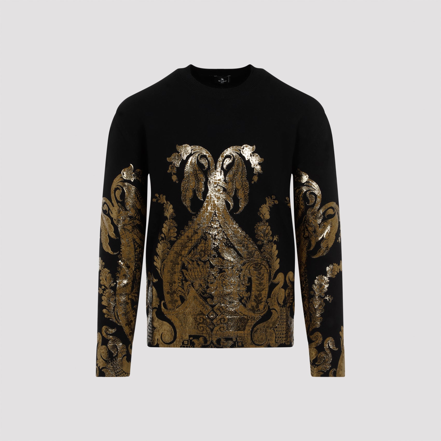 ETRO Lamina Gold Wool Sweater for Men - FW24