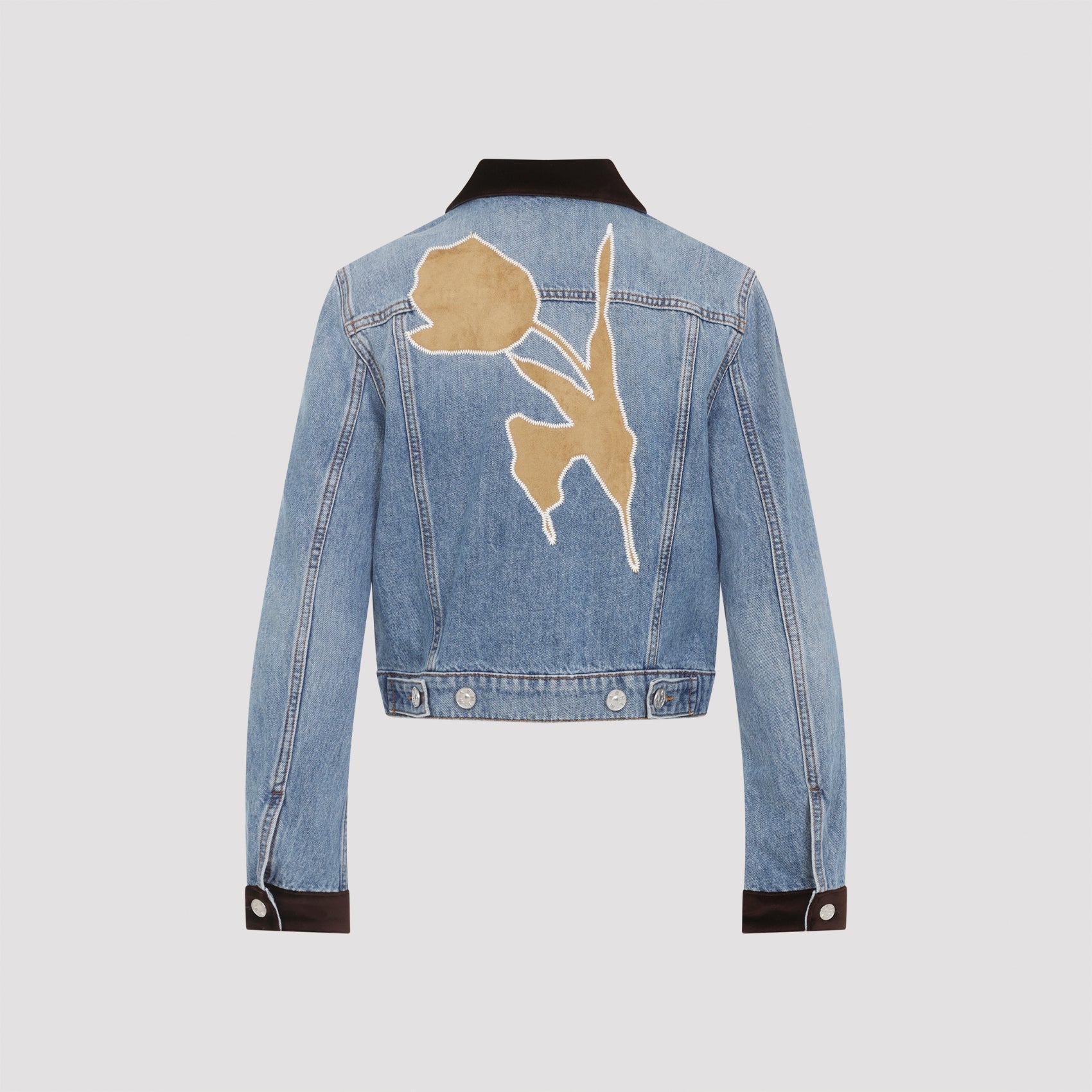 MARNI Washed Bull Denim Trucker Cropped Jacket