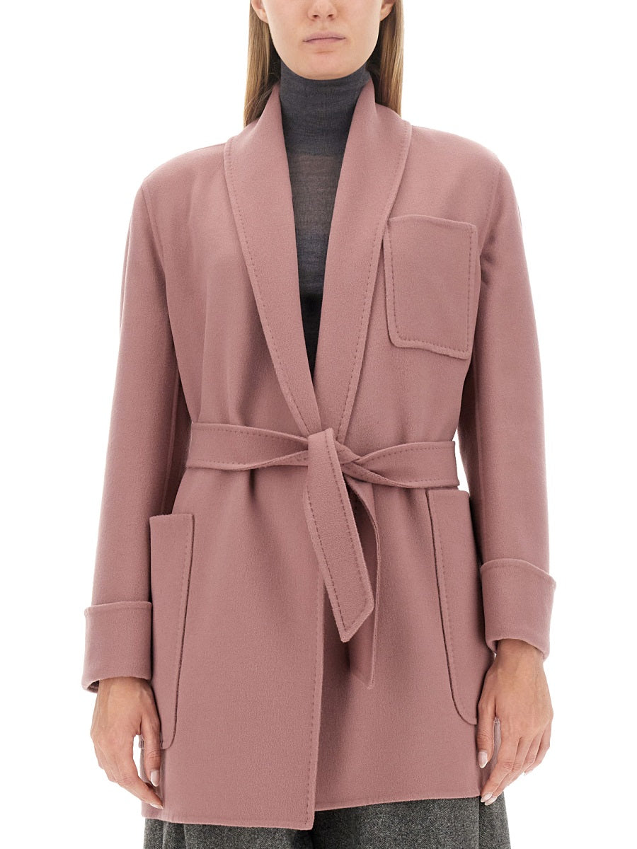MAX MARA Belted Wool and Cashmere Jacket - Regular Fit - Size 40
