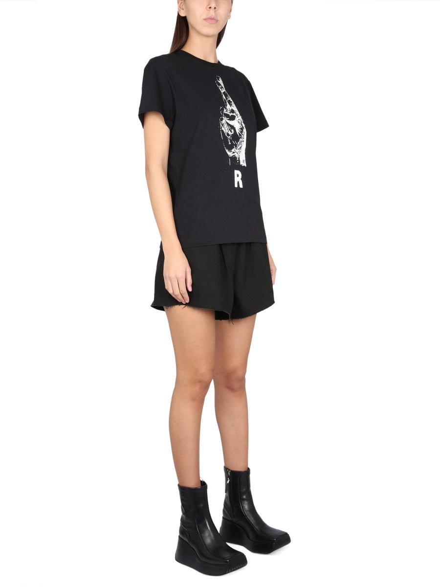 RAF SIMONS Women's Mini Bermuda Shorts with Elastic Waistband