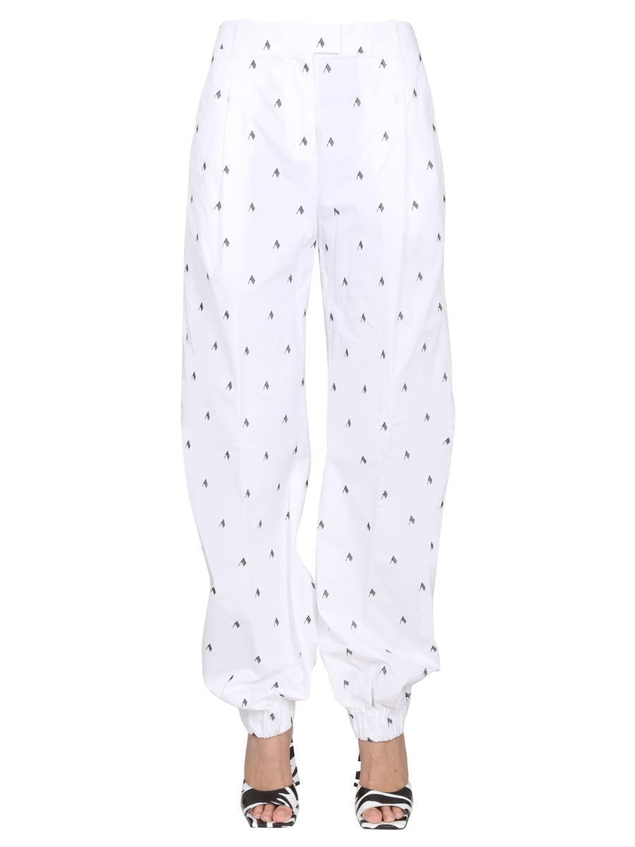 THE ATTICO All-Over Logo High-Waisted Pants