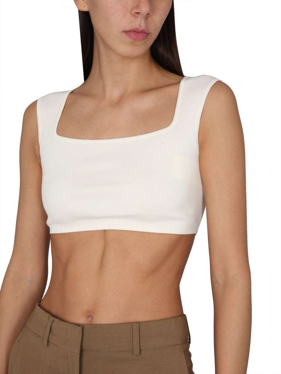 MAX MARA Crop Top with Square Neckline