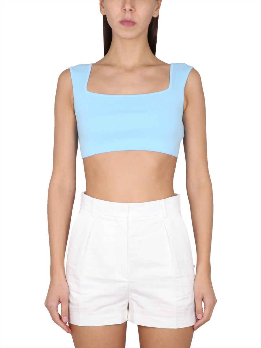 MAX MARA Cropped Fit Top with Square Neckline