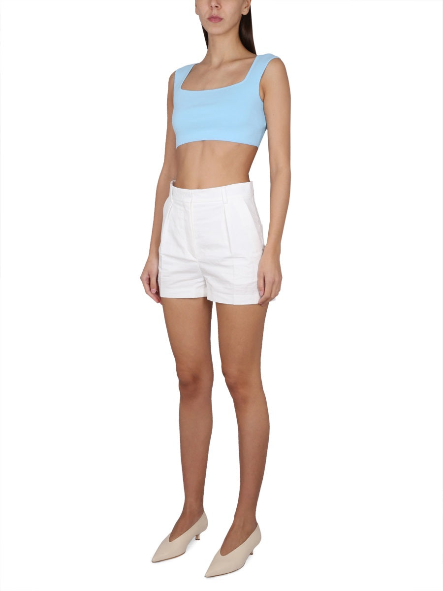MAX MARA Cropped Fit Top with Square Neckline