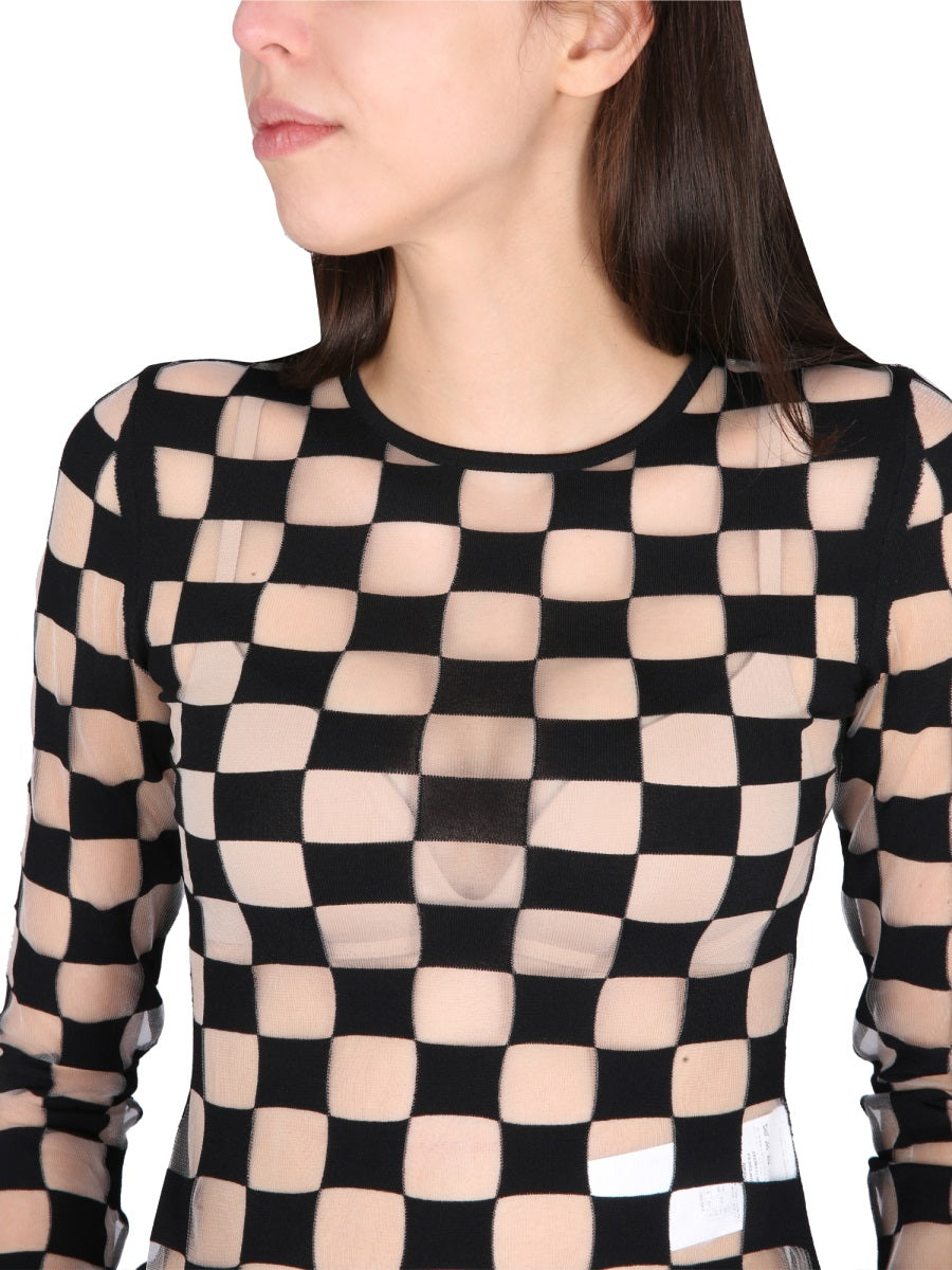 MAX MARA Women's Extra Long Sleeve Viscose Crewneck T-Shirt