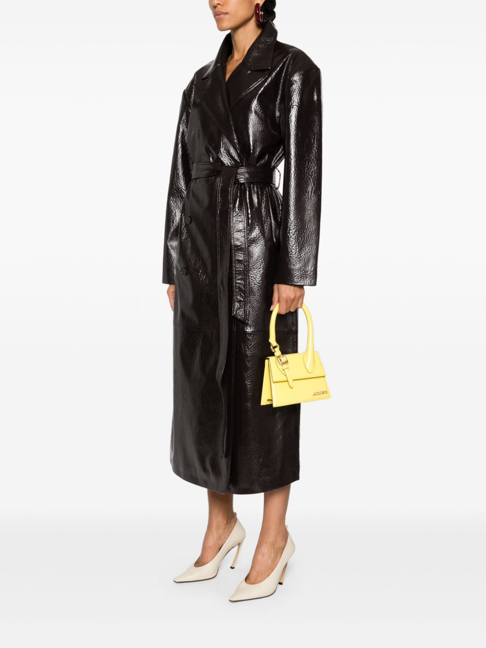 JACQUEMUS Moyen Leather Handbag with Foldover Top