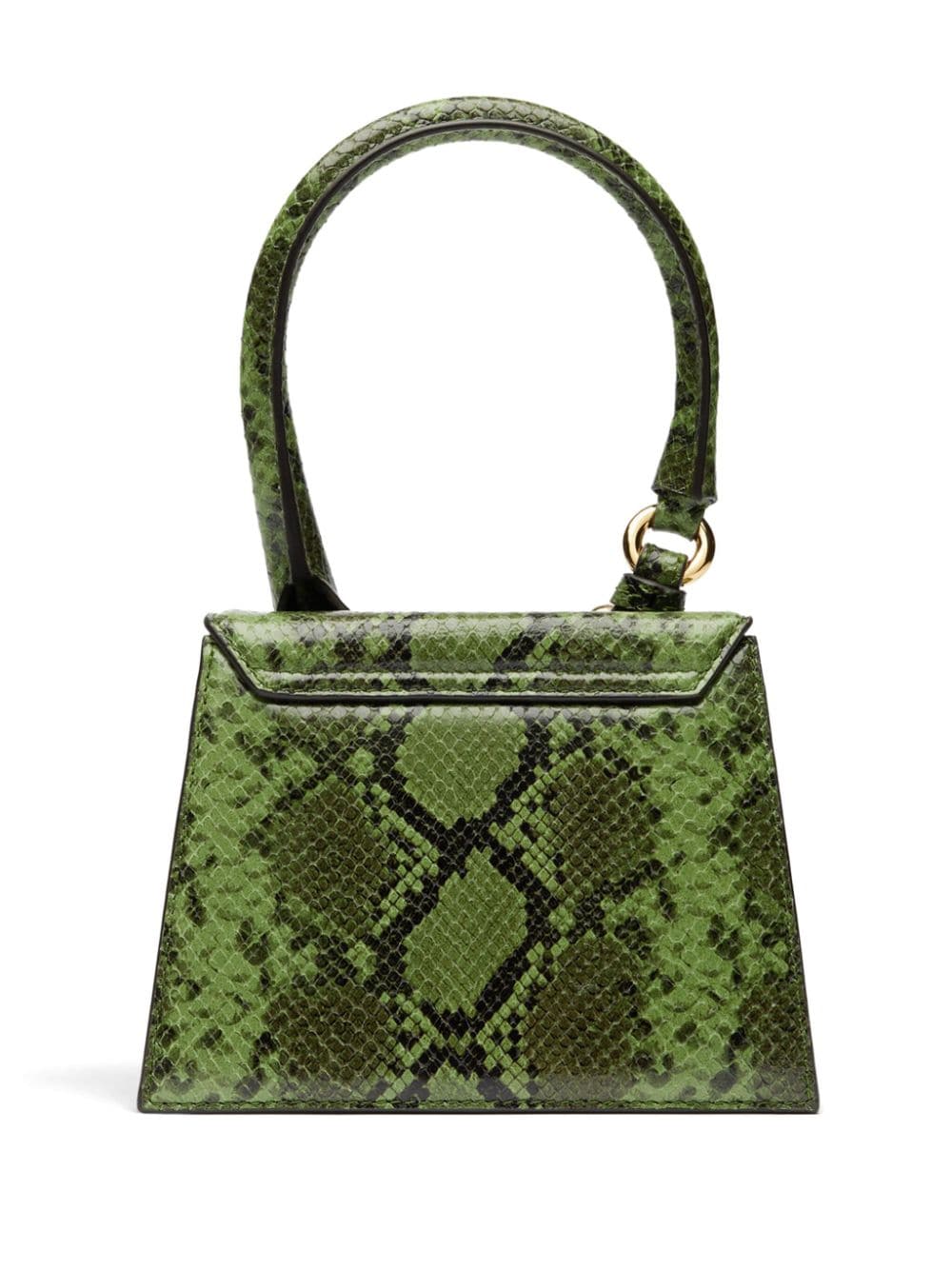 JACQUEMUS Leather Handbag with Snakeskin Effect - Medium Size