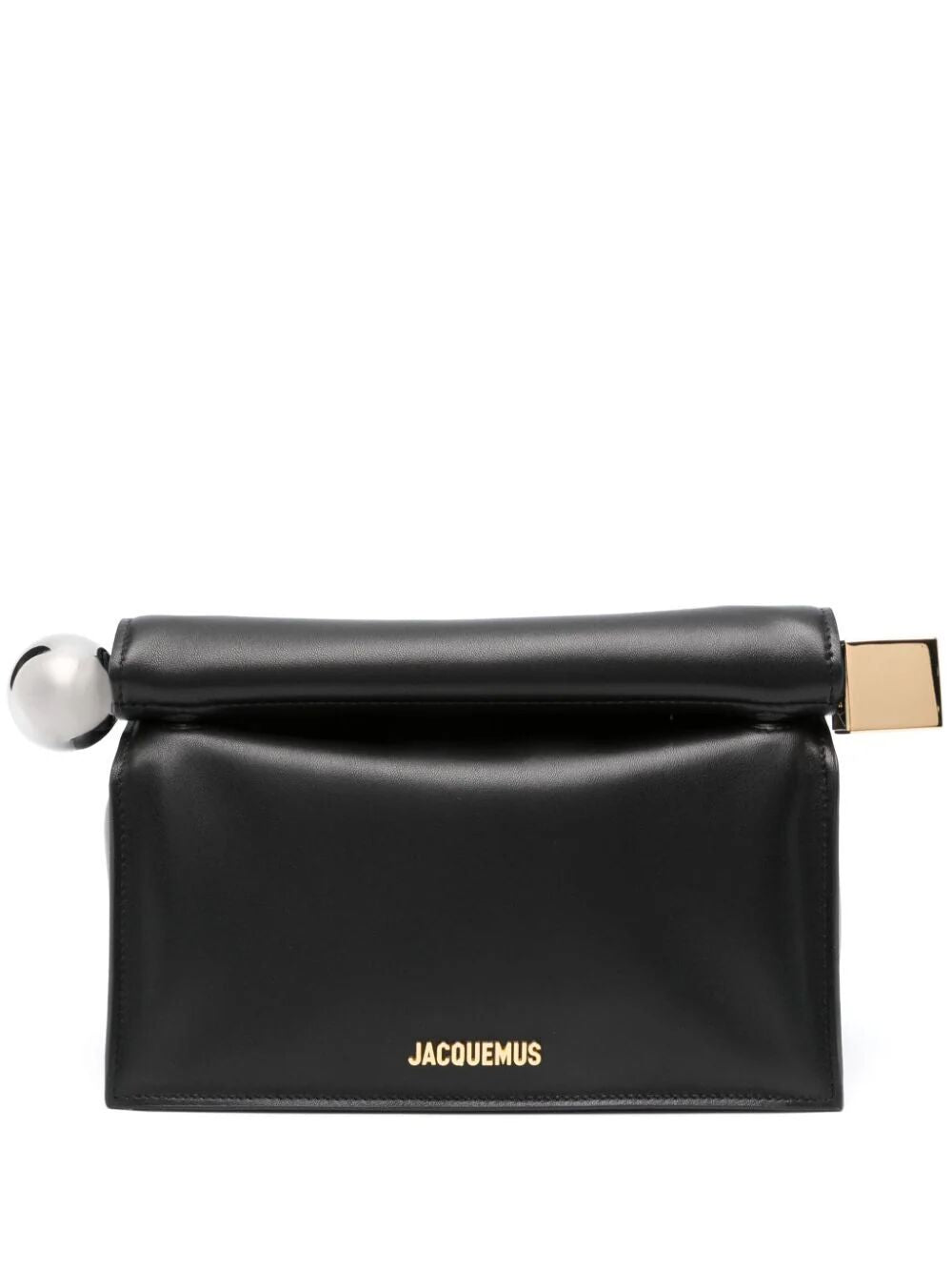 JACQUEMUS Mini Round Leather Handbag