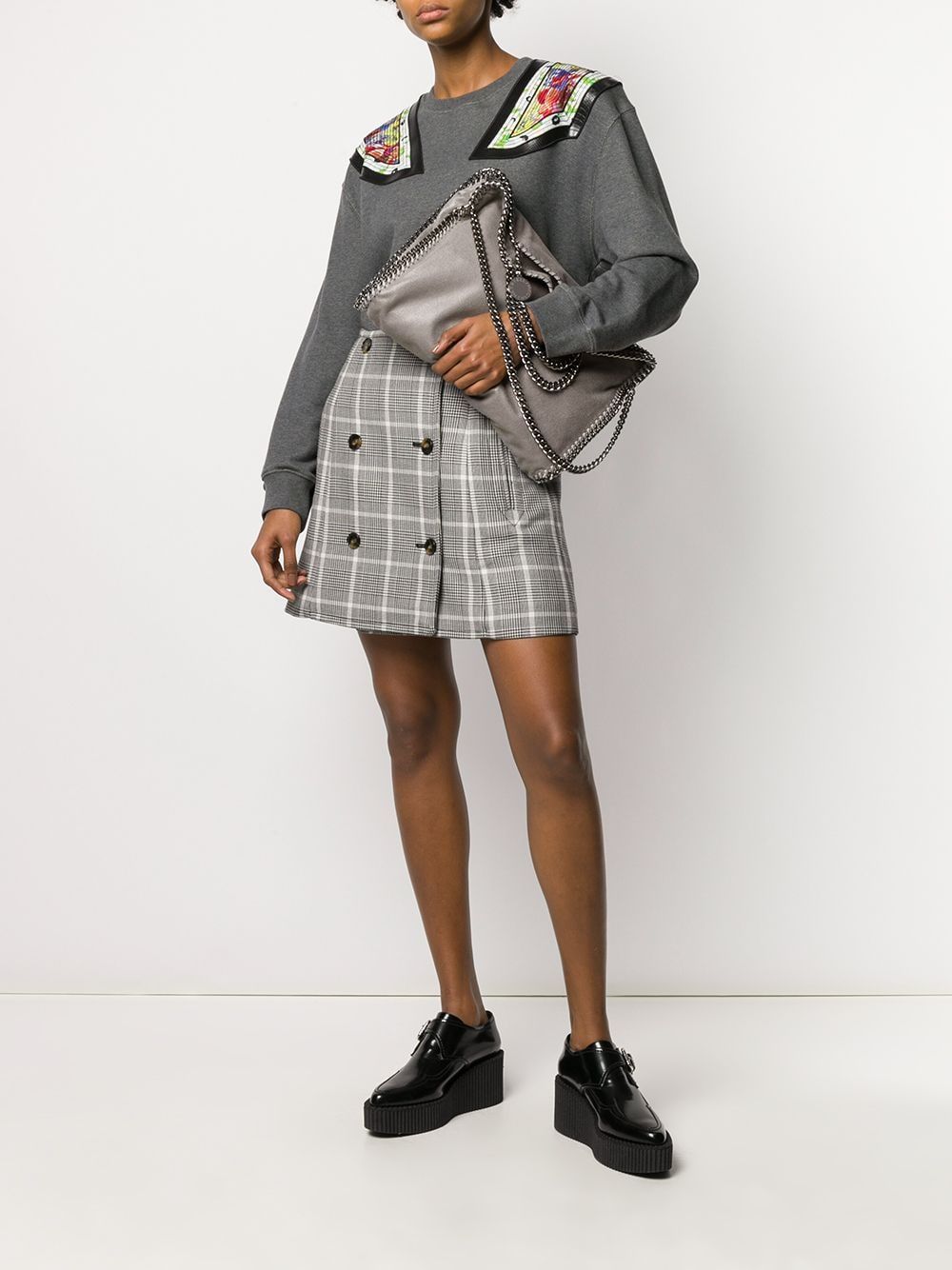 STELLA MCCARTNEY Falabella Fold Over Mini Tote Handbag