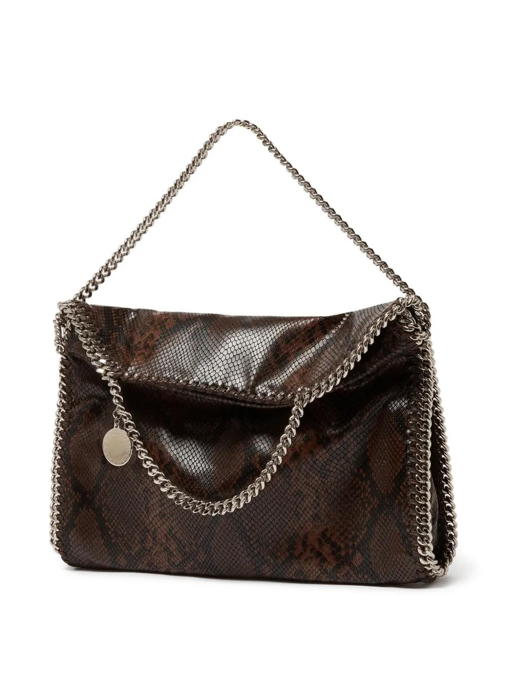 STELLA MCCARTNEY Folded Falabella Tote Handbag with Snakeskin Effect