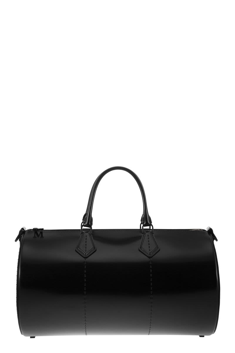 MAX MARA Elegant Leather Handbag - Brushedroll Design
