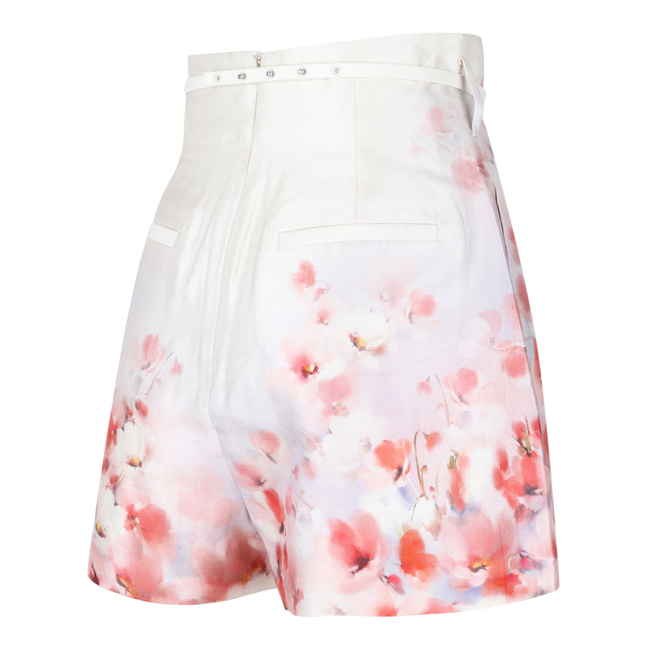 ZIMMERMANN Floral Silk Cotton Mini Shorts