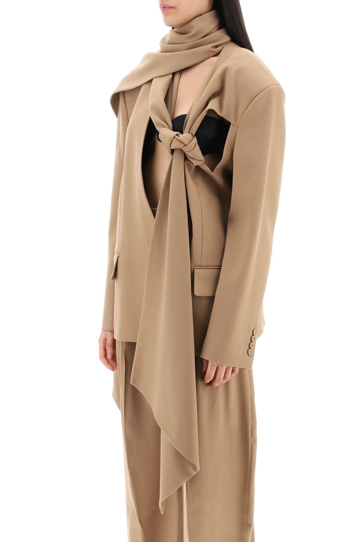 THE ATTICO Stretch Wool Blazer