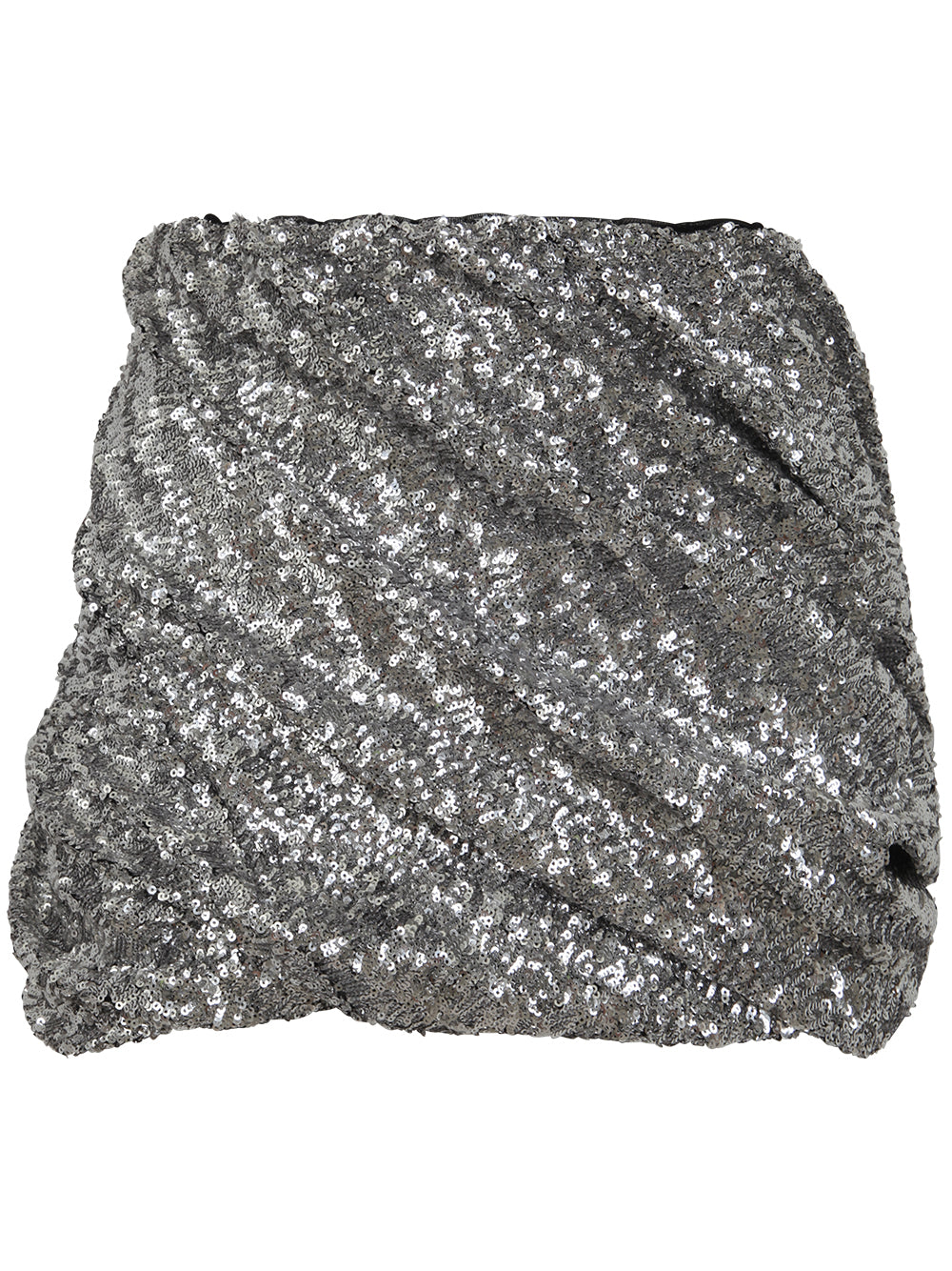 THE ATTICO Glamorous Mini Skirt with Stretch Sequins