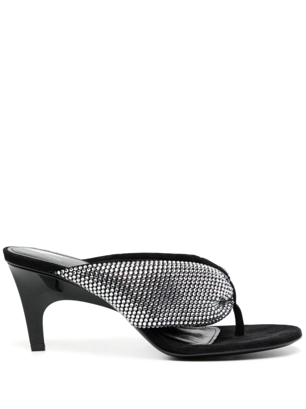 THE ATTICO Strass Embellished Thong Sandals - High Heel