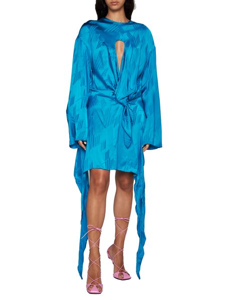 THE ATTICO Chic Front Cut-Out Bow Mini Dress