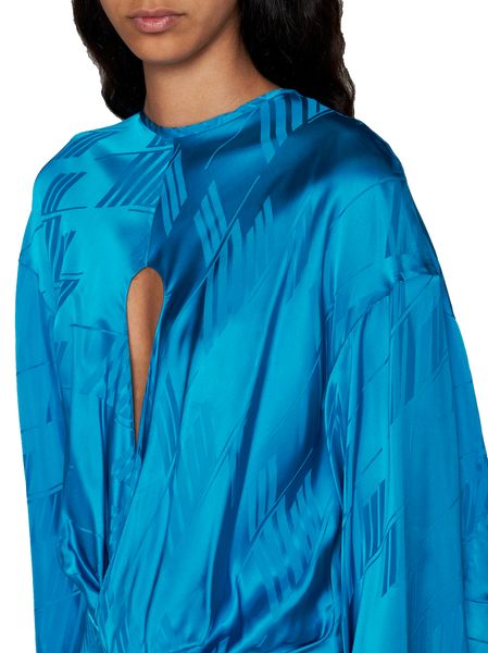 THE ATTICO Chic Front Cut-Out Bow Mini Dress