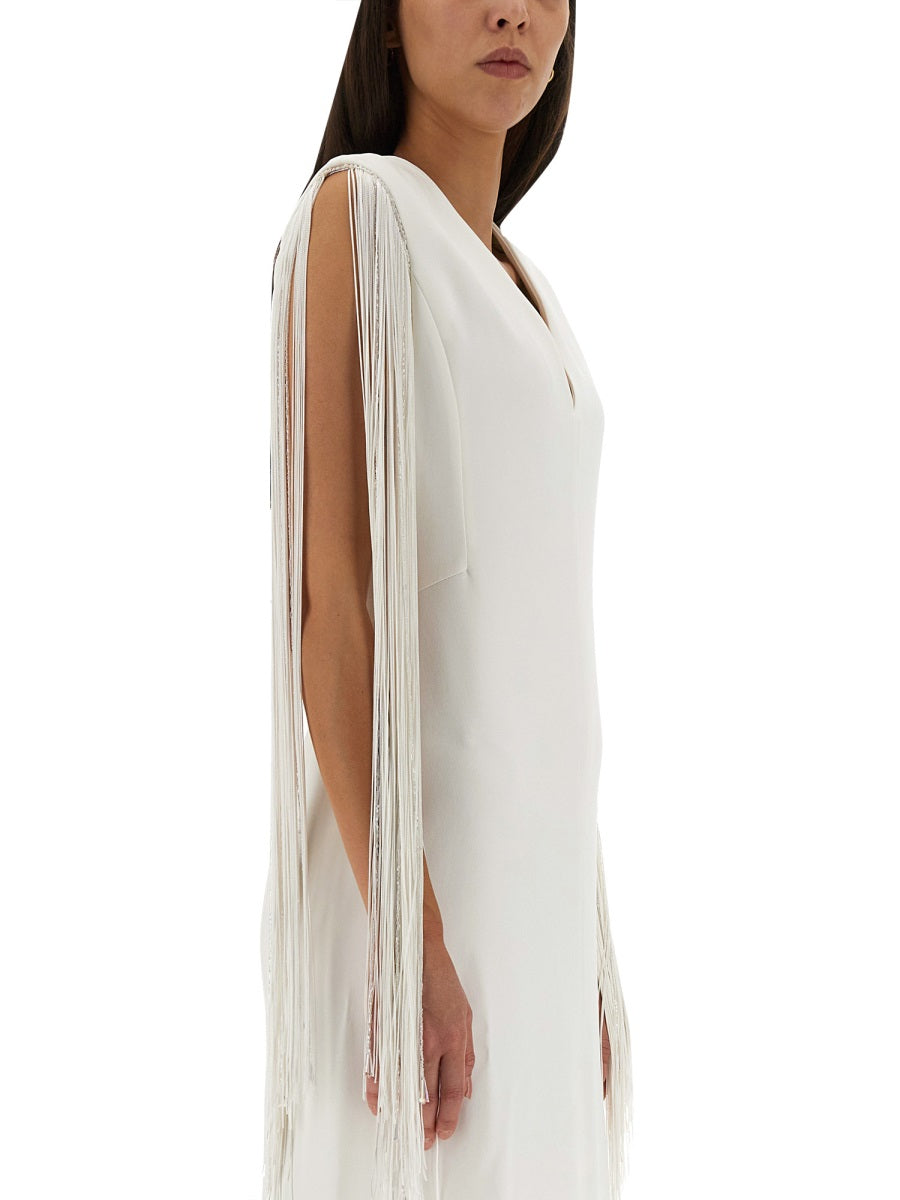 MAX MARA Elegant V-Neck Column Dress
