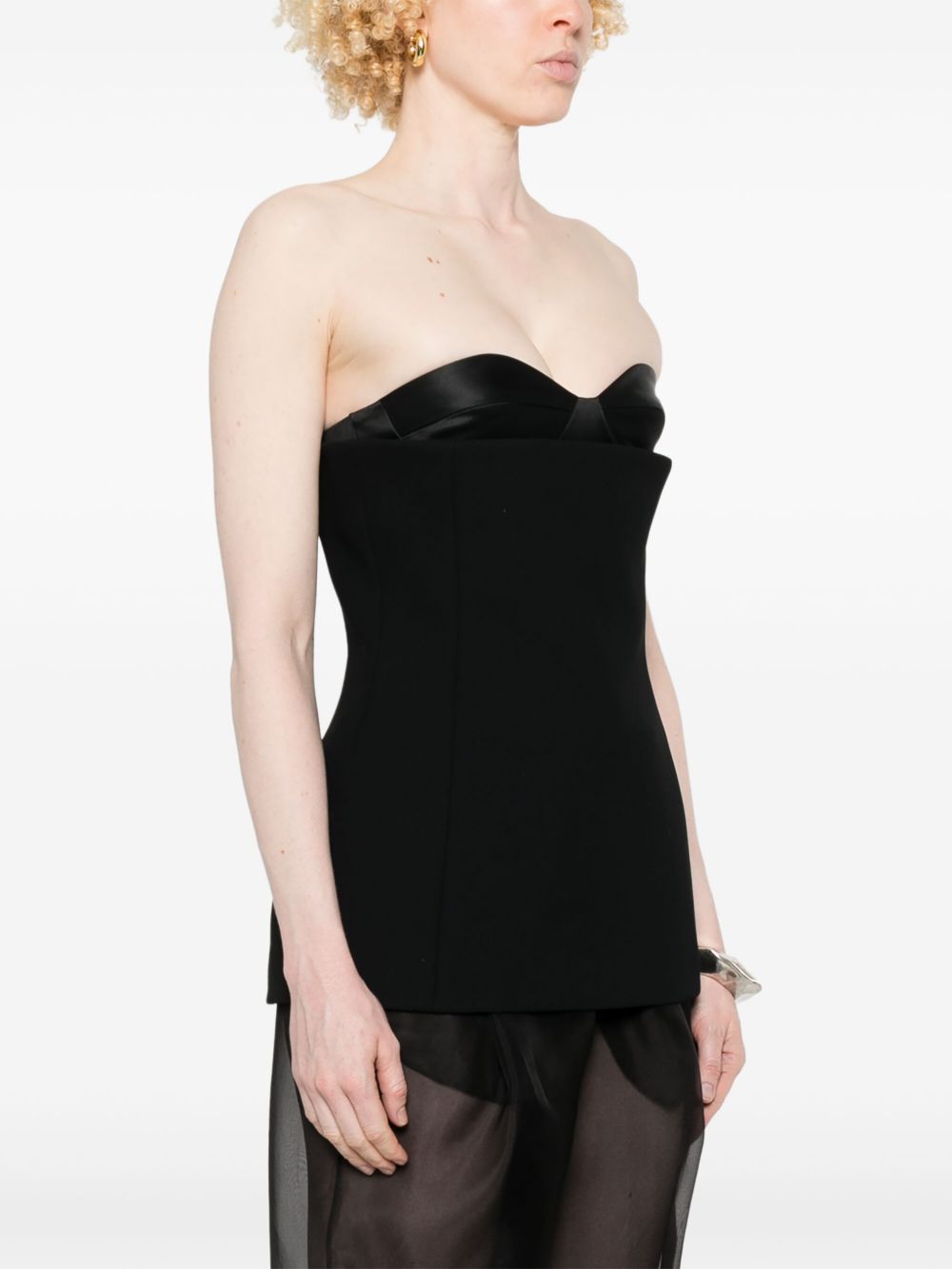 KHAITE Sleeveless Bustier Mini Top - US 02