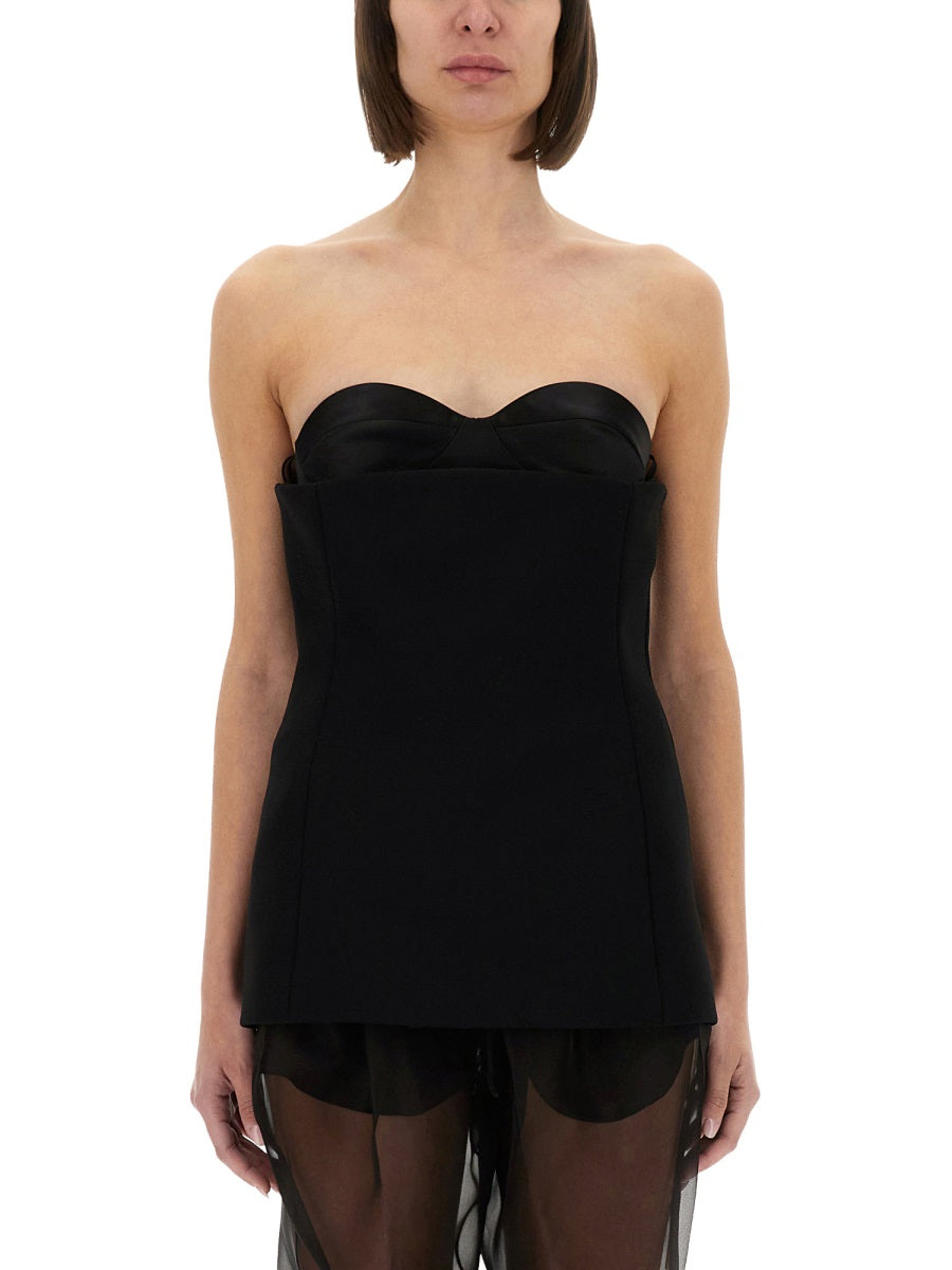 KHAITE Ayla Mini Top in 100% Polyester - Size 4