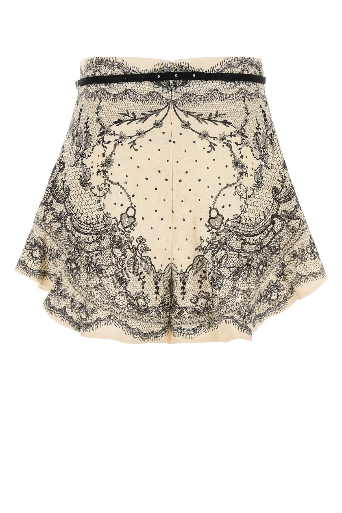ZIMMERMANN Linen Ruffled Hem Shorts - Women’s 2025 Collection