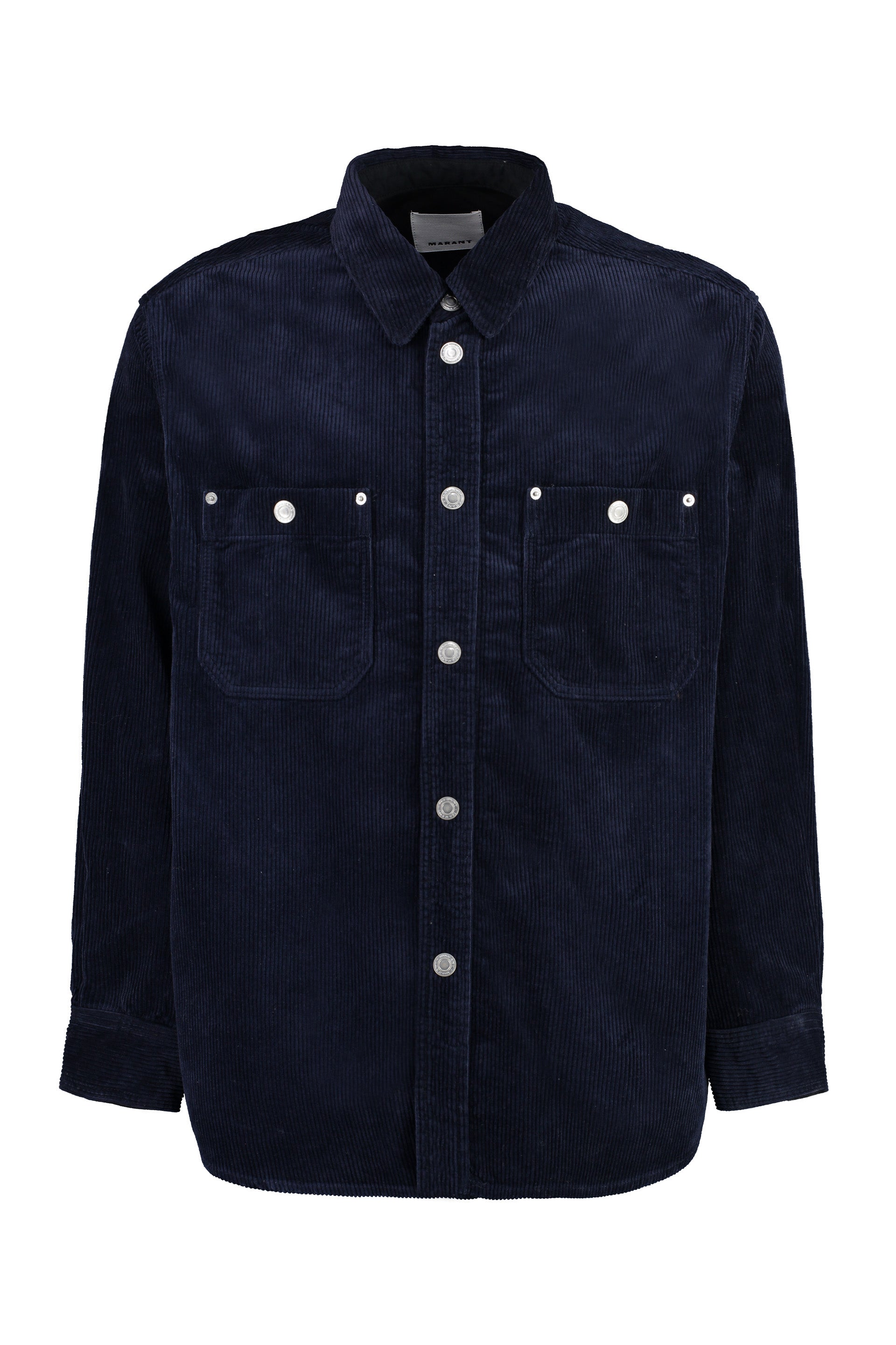 ISABEL MARANT Wool Overshirt with Multi-Pocket Design