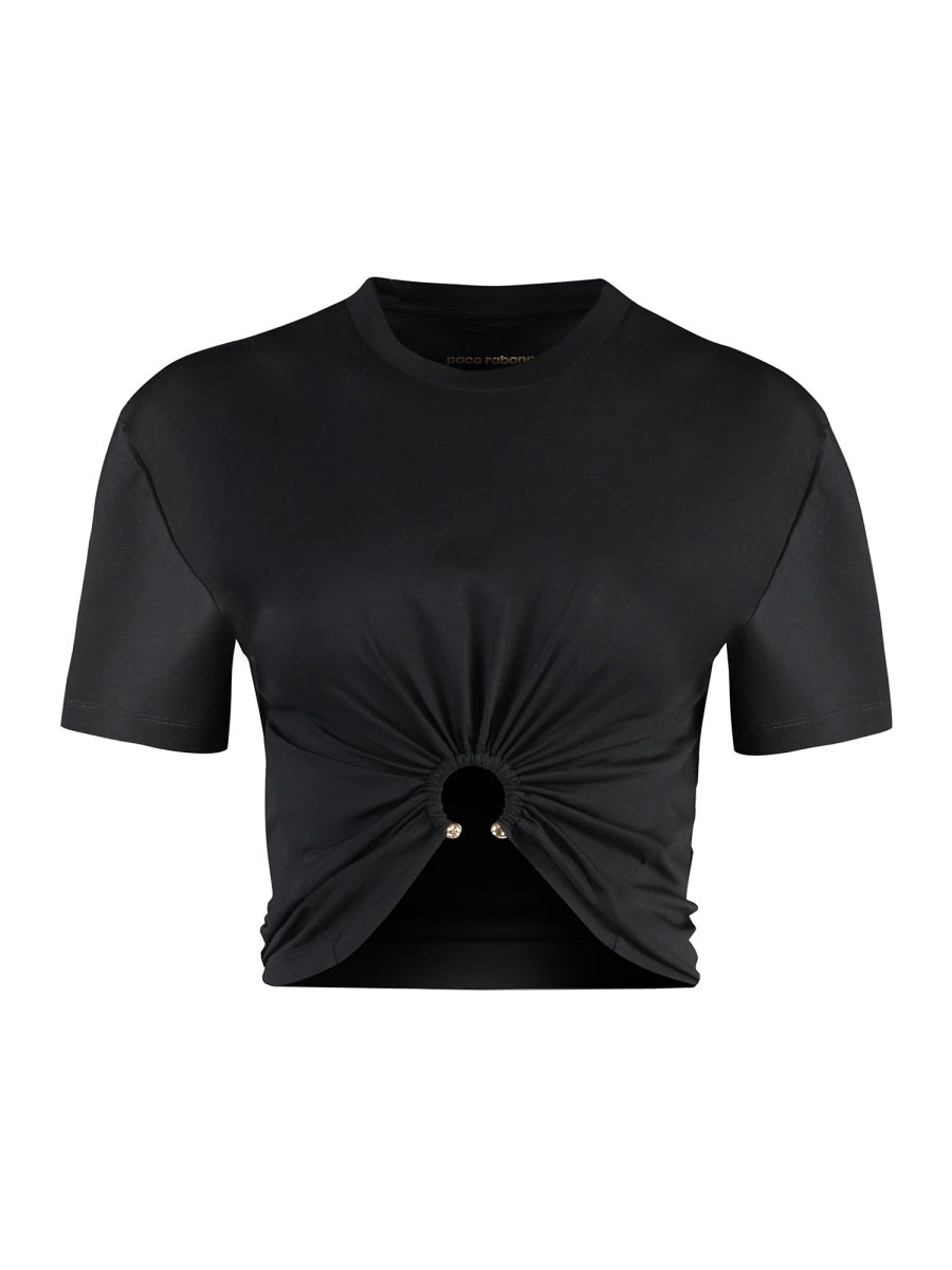 RABANNE Slim Fit Cropped T-Shirt - Size S