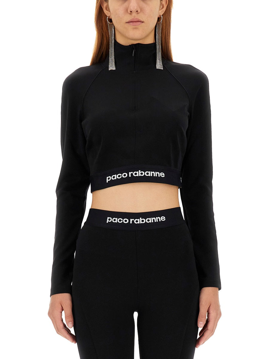PACO RABANNE Slim Fit Crop Top - Size S