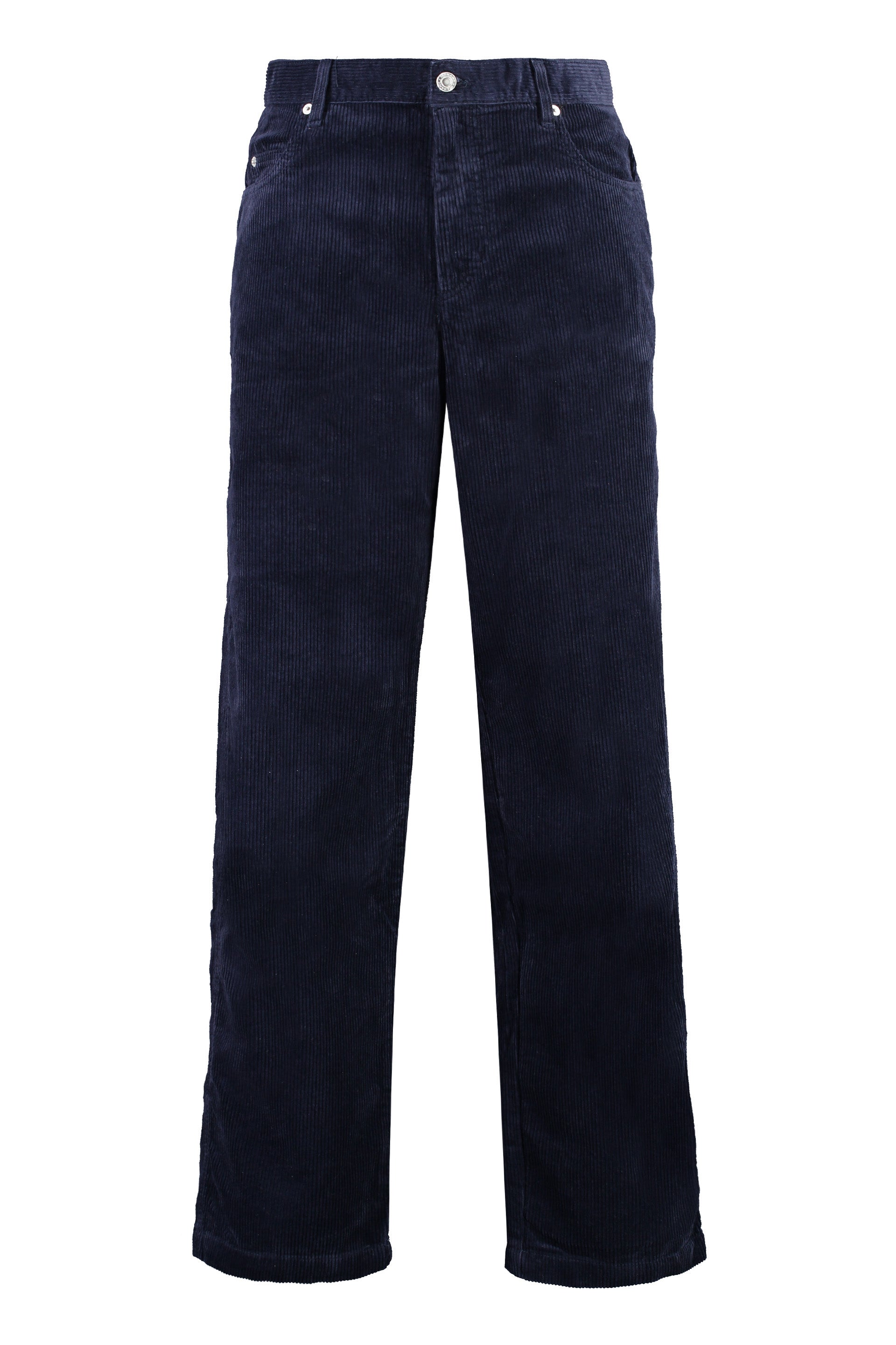 ISABEL MARANT Corduroy Trousers with Engraved Metal Accents