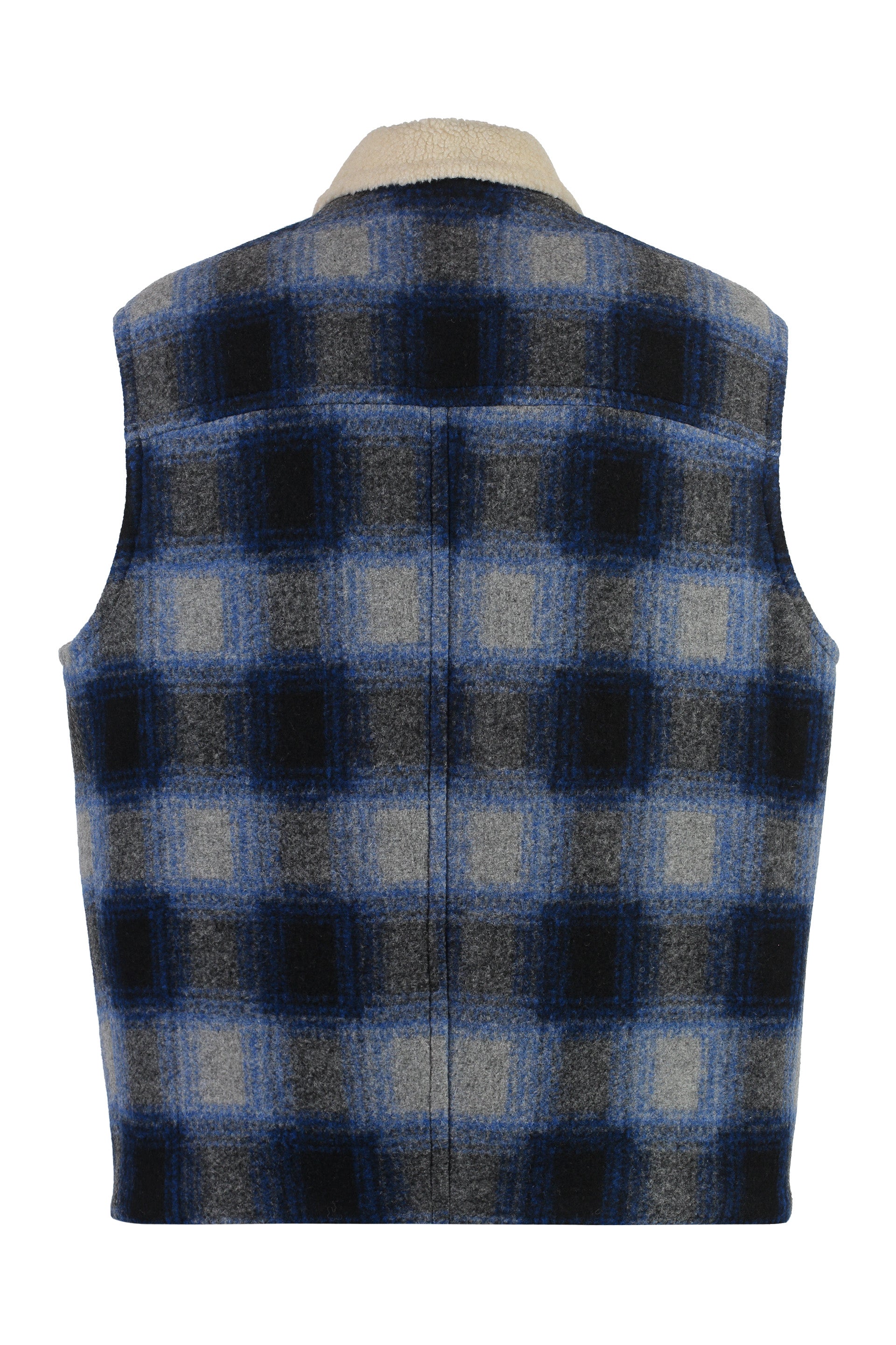 ISABEL MARANT Men's Zippered Check Motif Vest