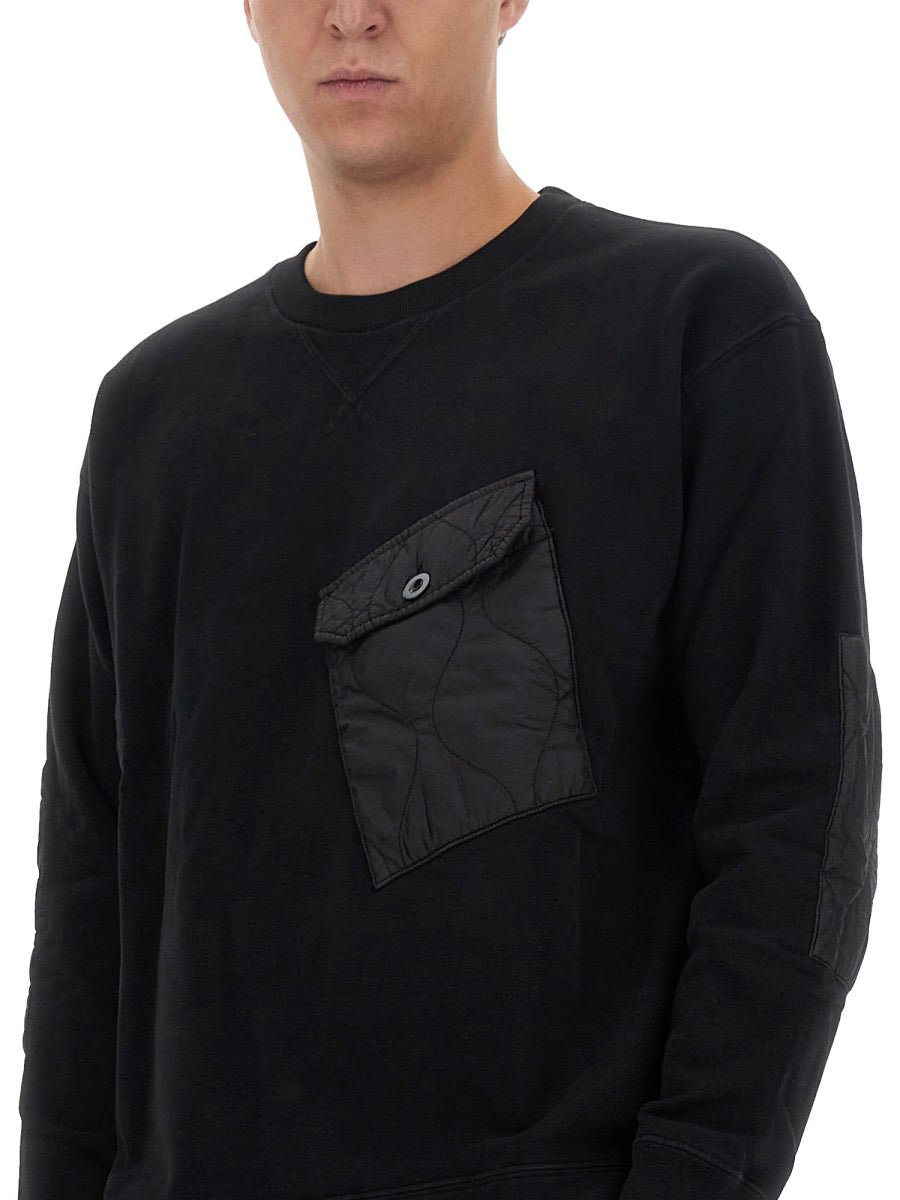 TEN C Men's Regular Fit Sweatshirt with Logo - Size L