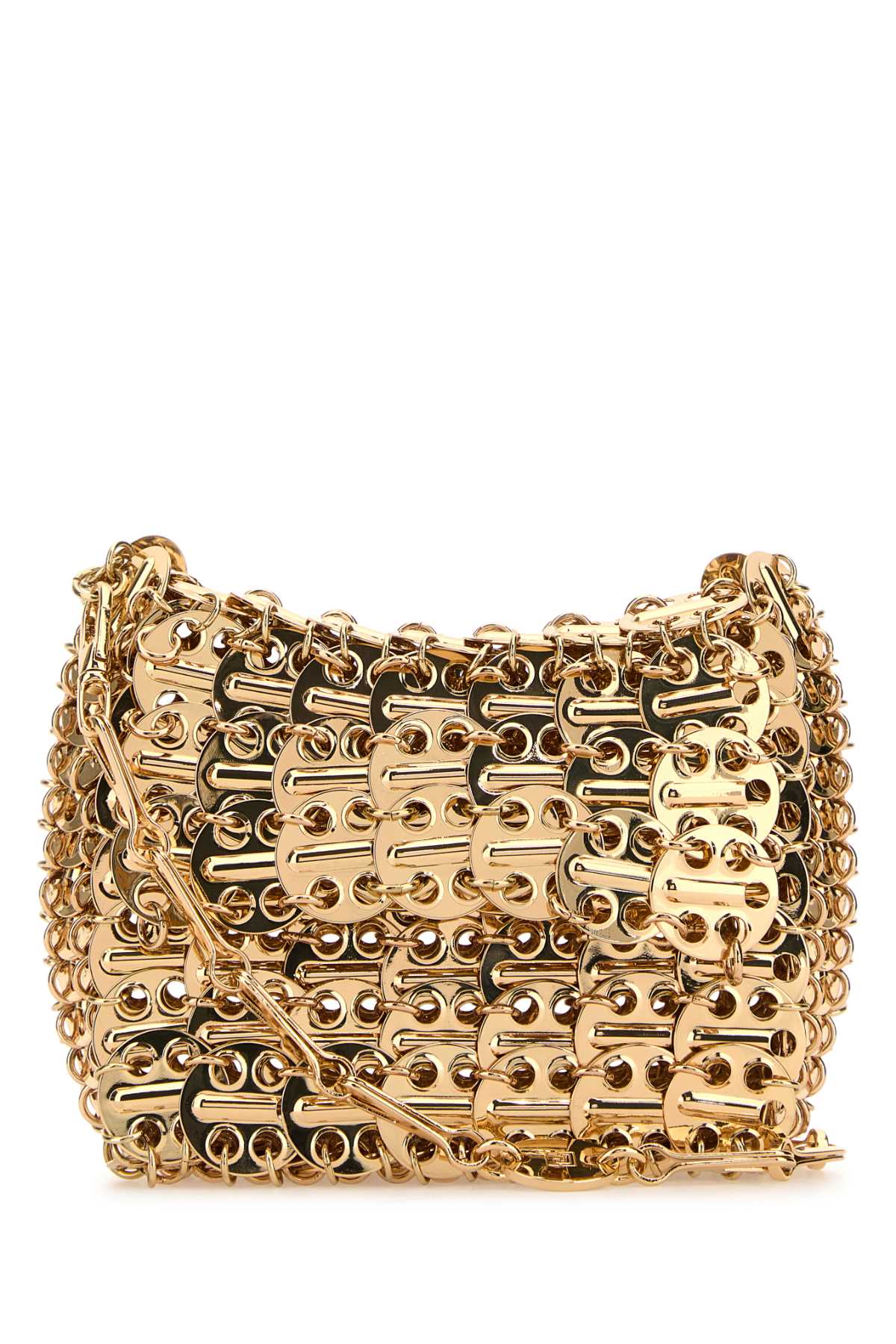 PACO RABANNE Mini Gold Chain Mail Shoulder Handbag