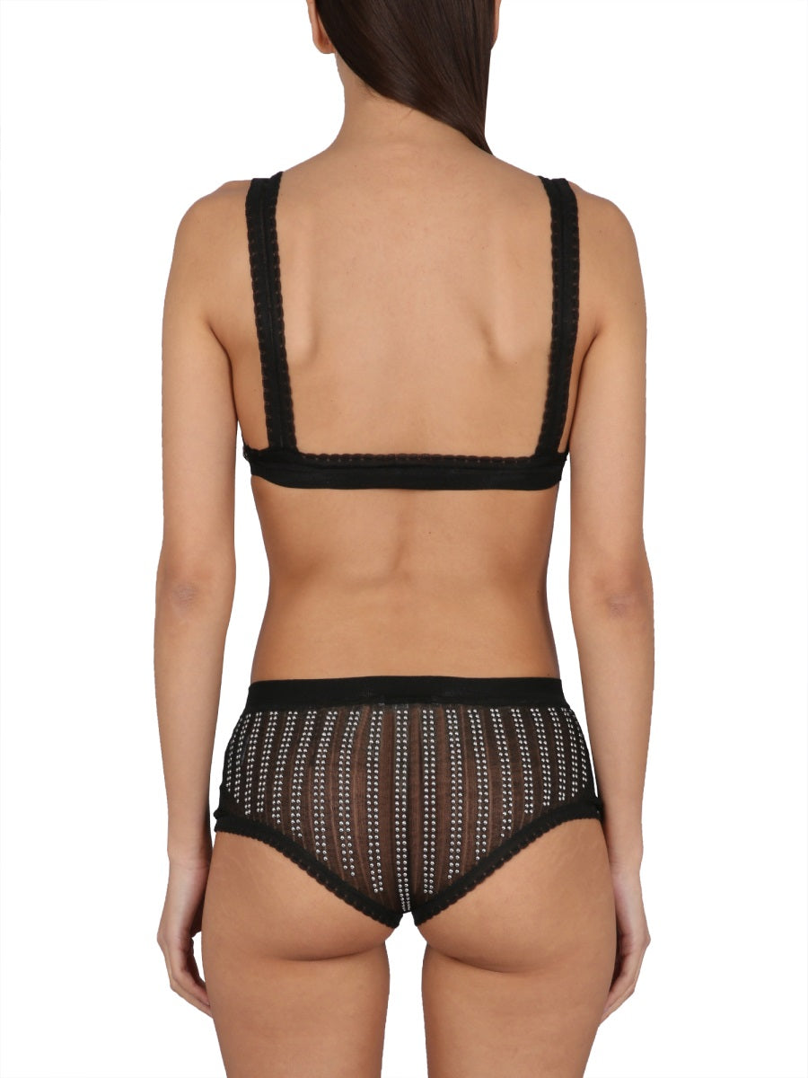 PACO RABANNE High-Waisted Studded Panties
