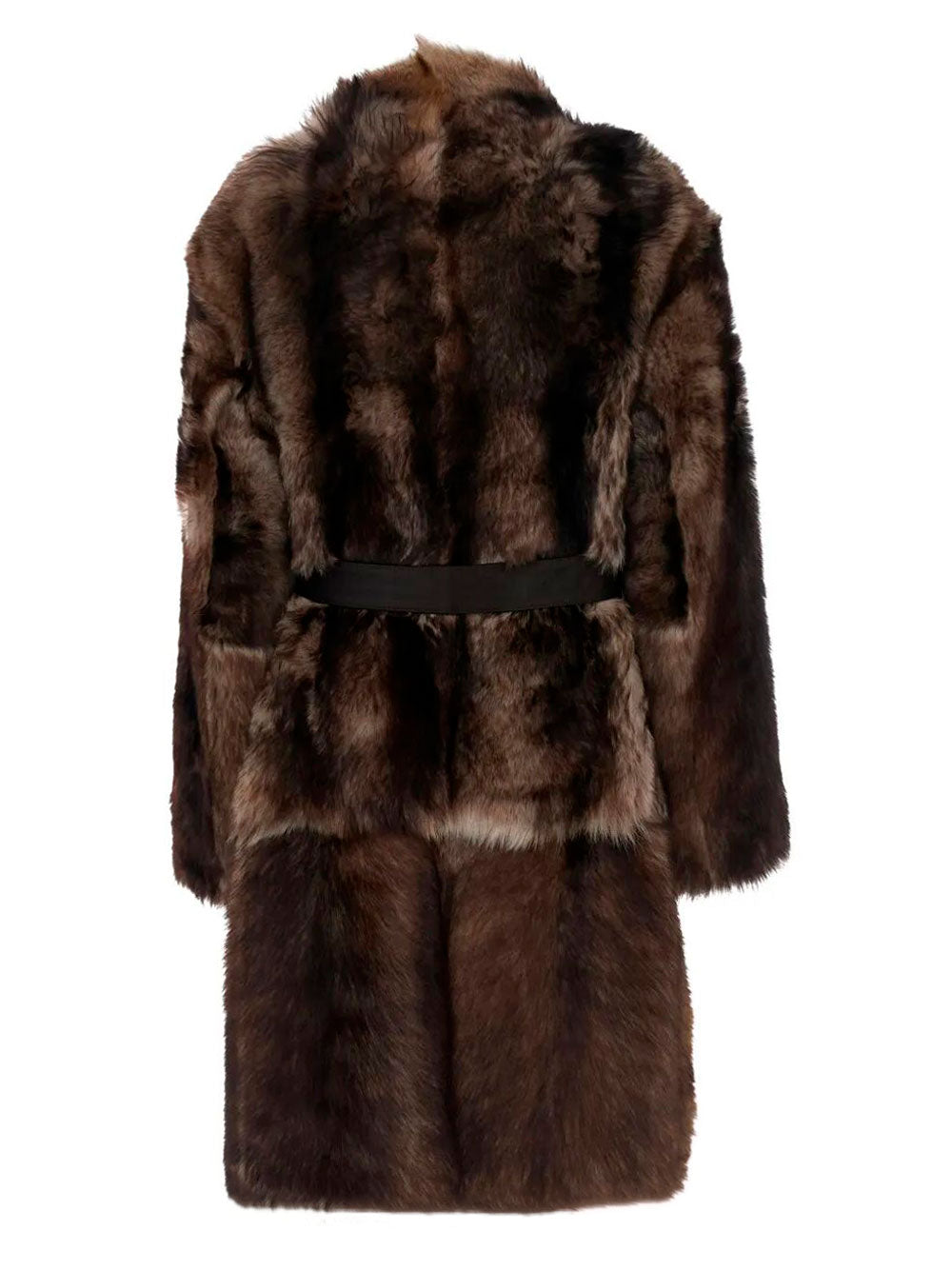 YVES SALOMON Belted Shearling Jacket