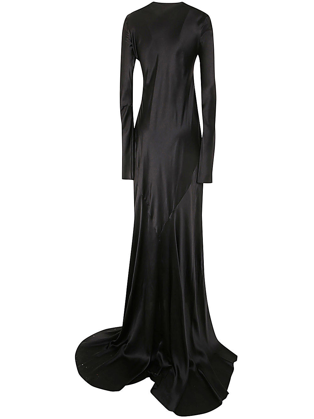 ANN DEMEULEMEESTER X-Long High Slit Long Sleeve Mini Dress