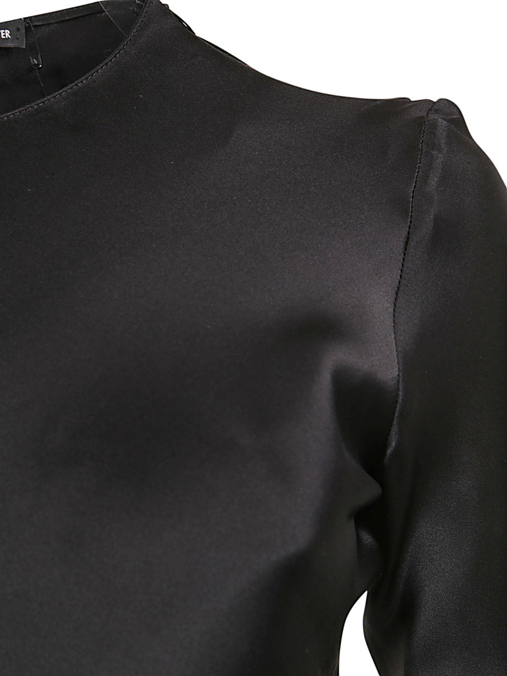 ANN DEMEULEMEESTER X-Long High Slit Long Sleeve Mini Dress