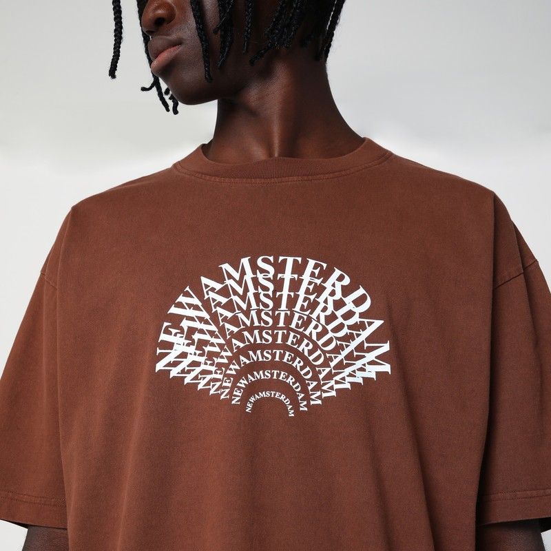 NEW AMSTERDAM SURF ASSOCIATION Oversized Cotton T-Shirt with Logo Print - Men's FW24 Collection