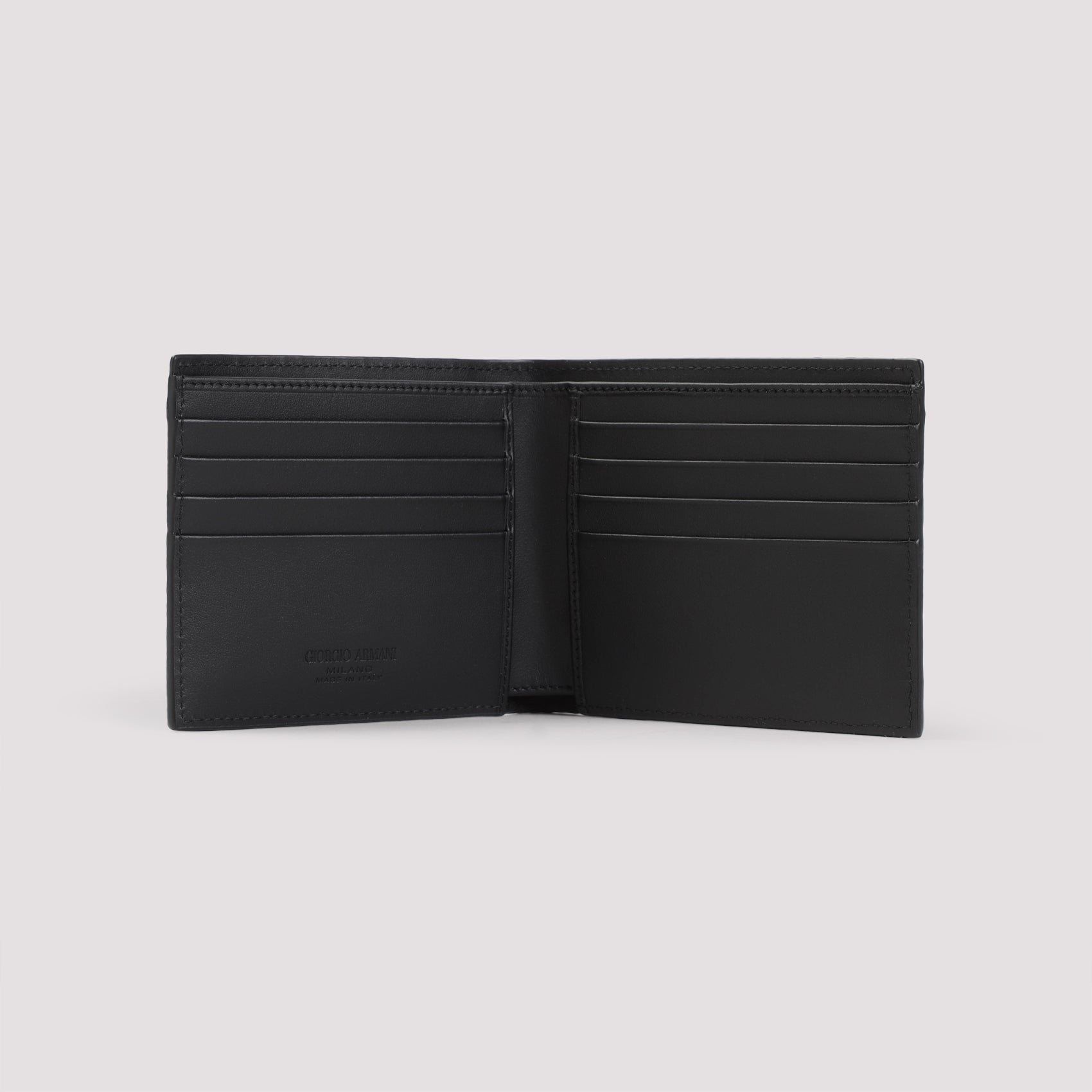 GIORGIO ARMANI Mini Leather Wallet - 12cm x 11cm x 3cm
