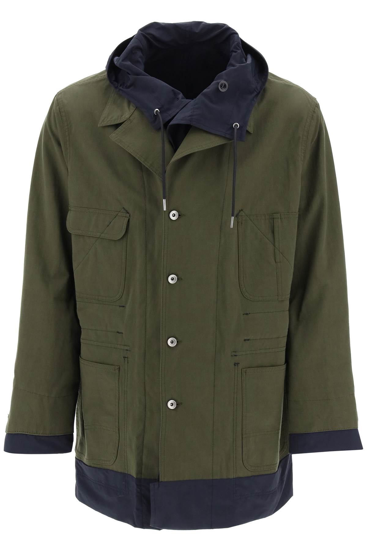 SACAI Reversible Cotton and Nylon Jacket for Men - SS24 Collection