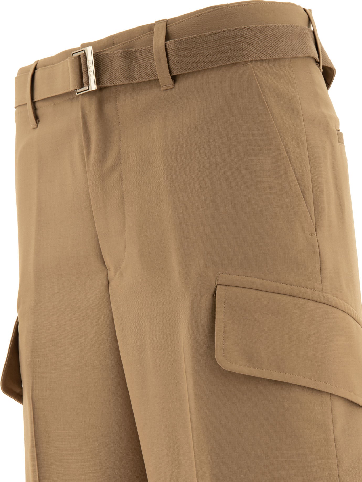SACAI Belted Regular Fit Trousers