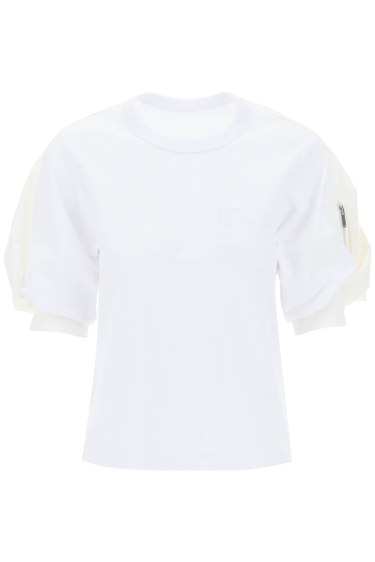 SACAI Women's Modern Twill Cotton T-Shirt