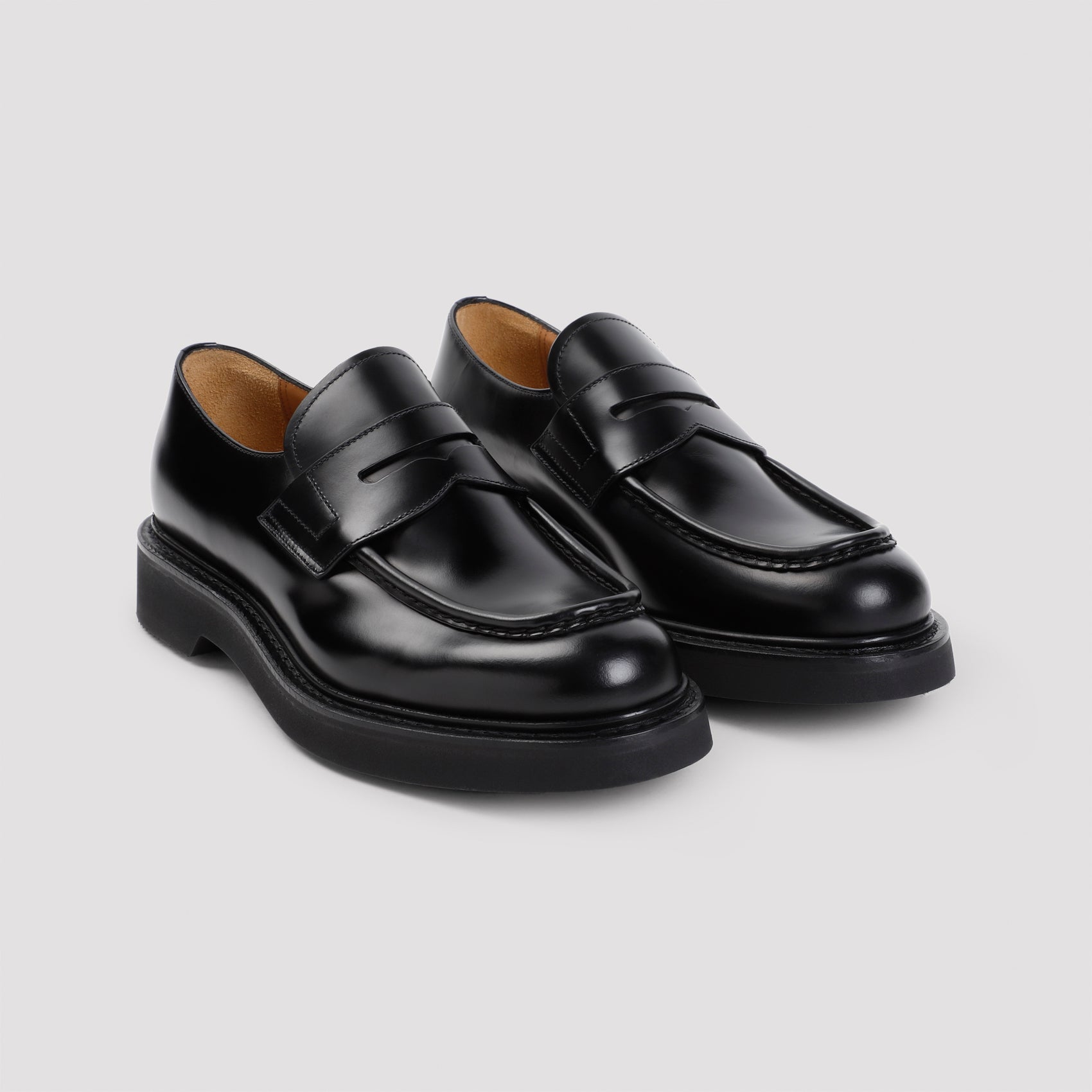 CHURCH`S Classic Leather Lynton Loafers for Men