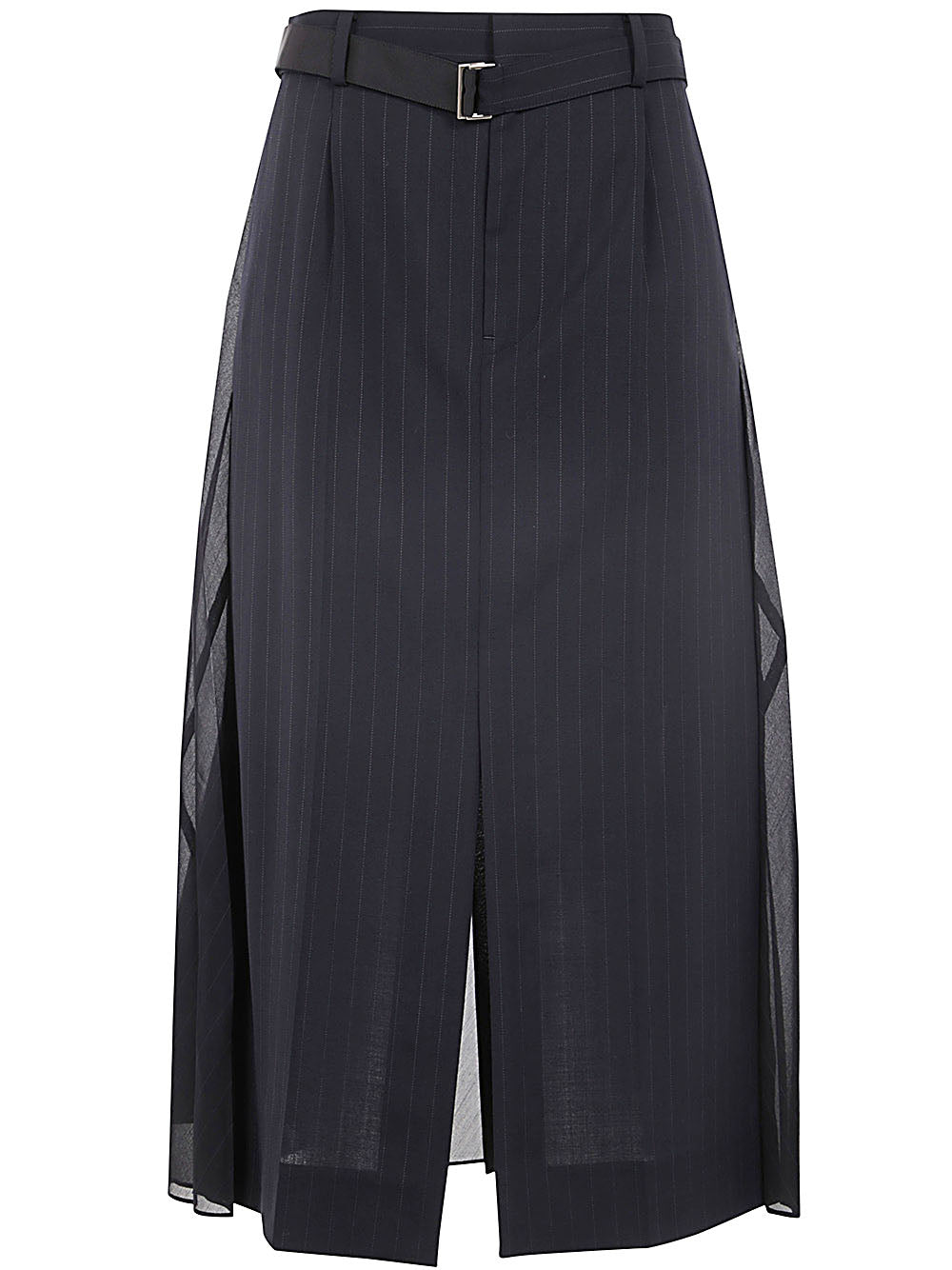 SACAI Chalk Stripe Glencheck Mini Skirt