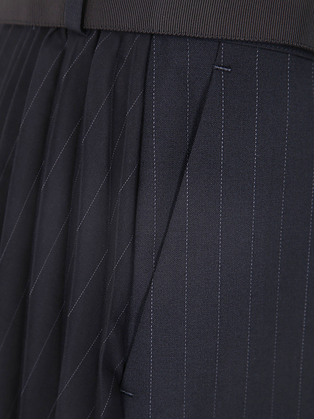 SACAI Chalk Stripe Glencheck Mini Skirt