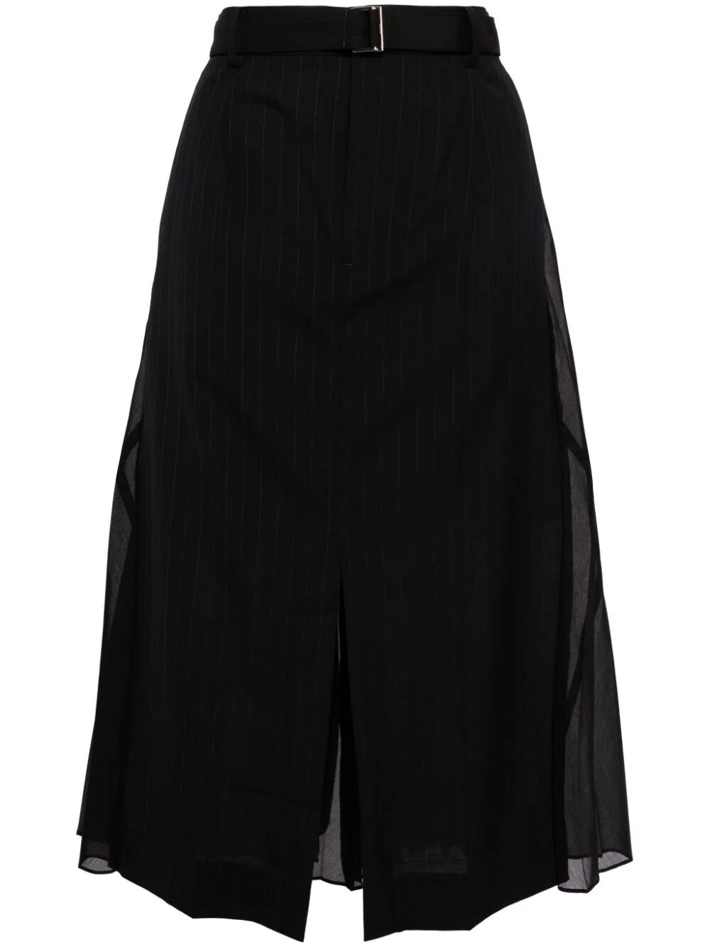 SACAI Chalk Stripe Glencheck Mini Skirt